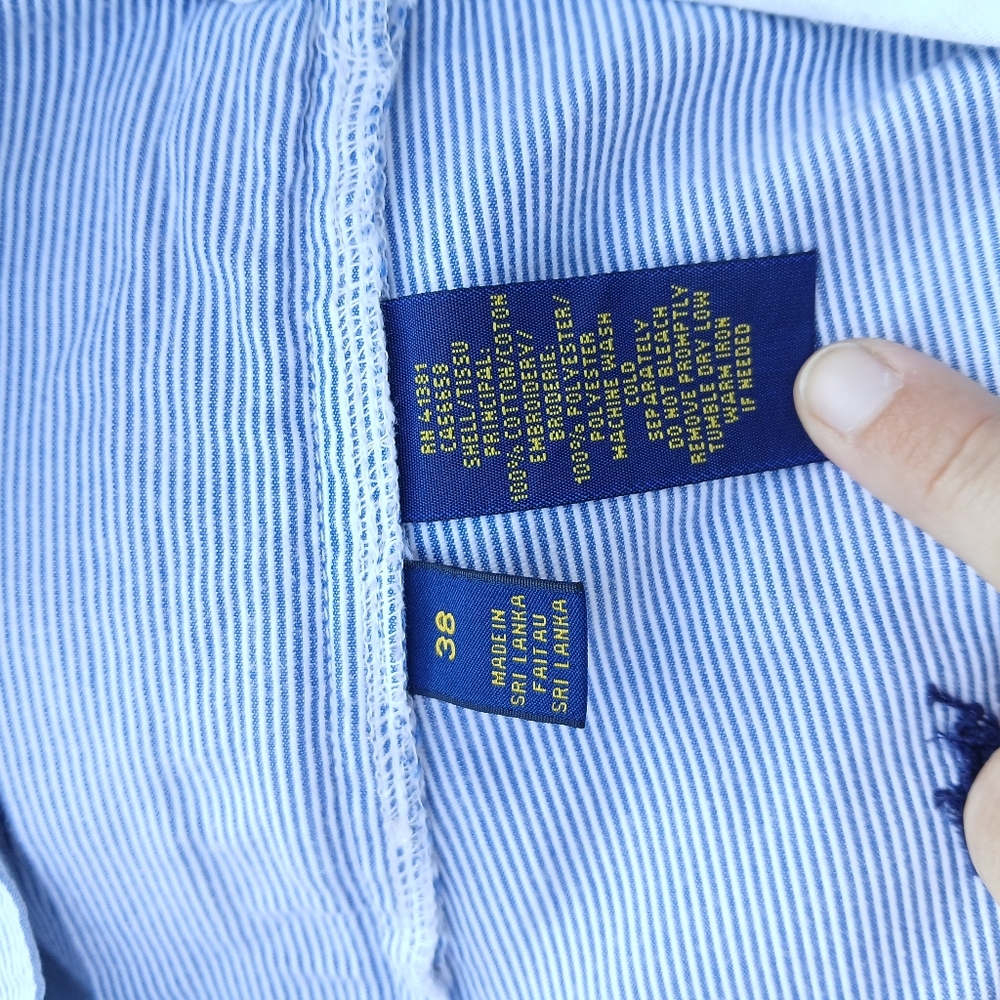 Polo by Ralph Lauren Blue Stripe Embroidered Pony Shorts - Picture 7 of 7